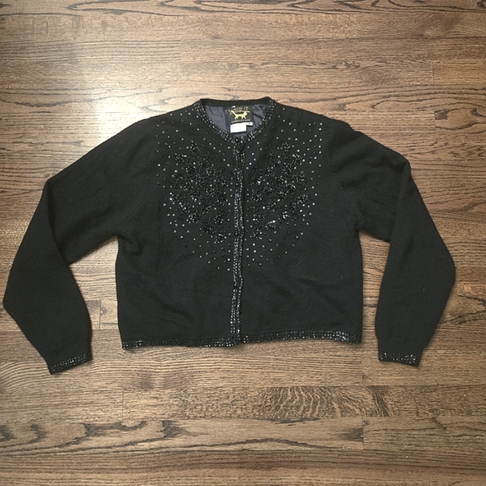 Angora Beaded Vintage Cardigan